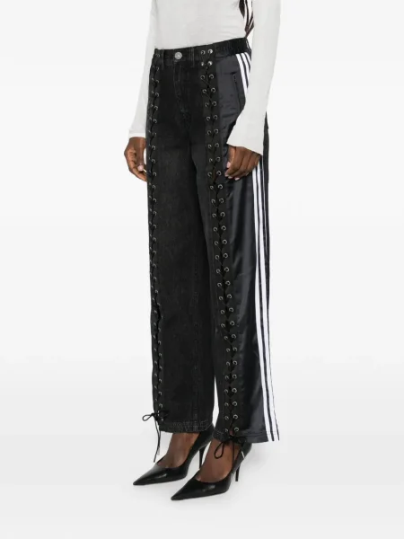 Pantaloni Adidas cu broderie negru