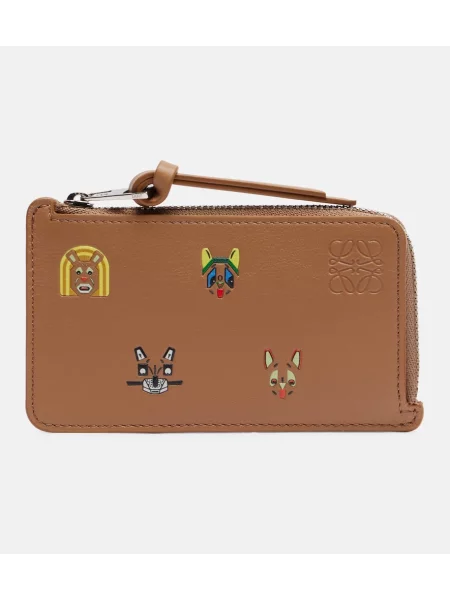 Kožni novčanik Loewe smeđa