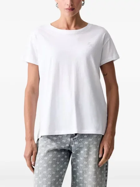 Tricou Armani Exchange cu autograf alb