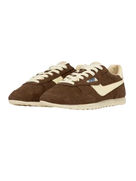 Sneakersy Autry brązowe