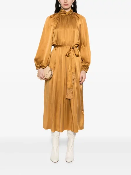 Rochie midi Zimmermann până la genunchi de costum maro