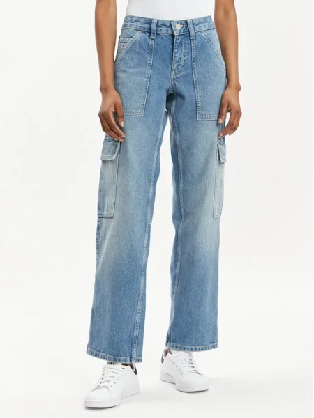 Tommy Jeans Blugi Sophie Straight Fit albastru