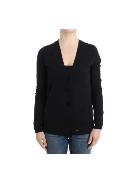 Lekki kardigan Costume National wełniany elegancki szary