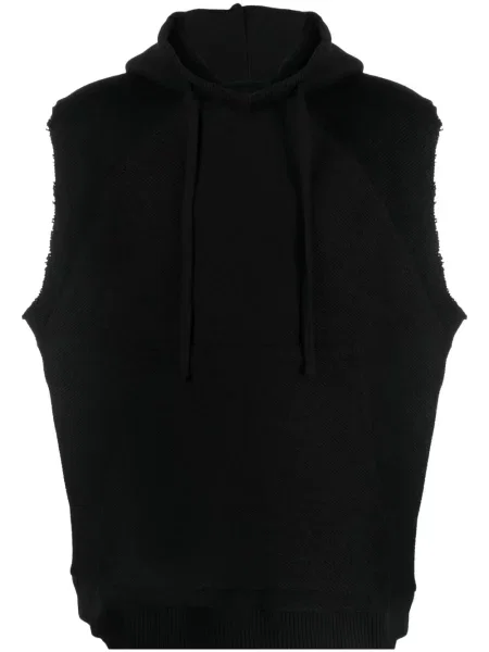 Hanorac cu glugă Thom Krom fără mâneci cu nervuri