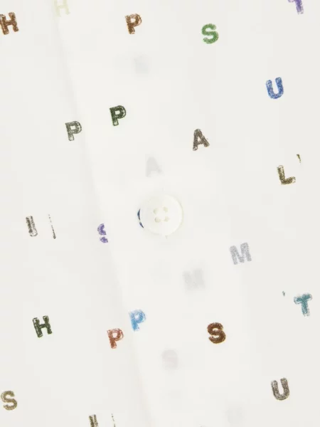 Cămașă Paul Smith cu imagine alb