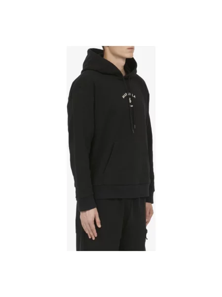 Bluza z kapturem Mm6 Maison Margiela z kapturem czarna