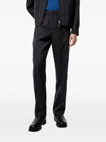 Pantaloni Burberry de lână alergare gri