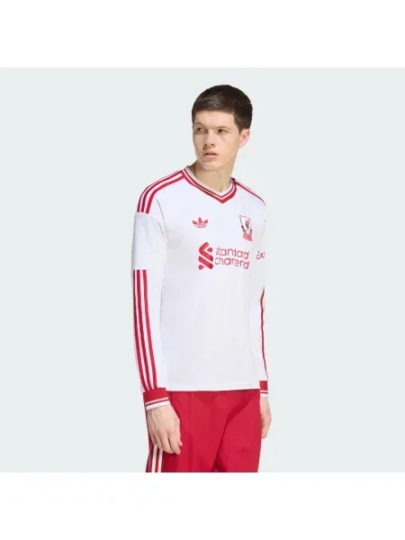 Wyjazdowa koszulka z długimi rękawami Liverpool FC biała