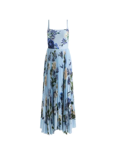 Rochie maxi Alice + Olivia cu model floral cu imagine albastru