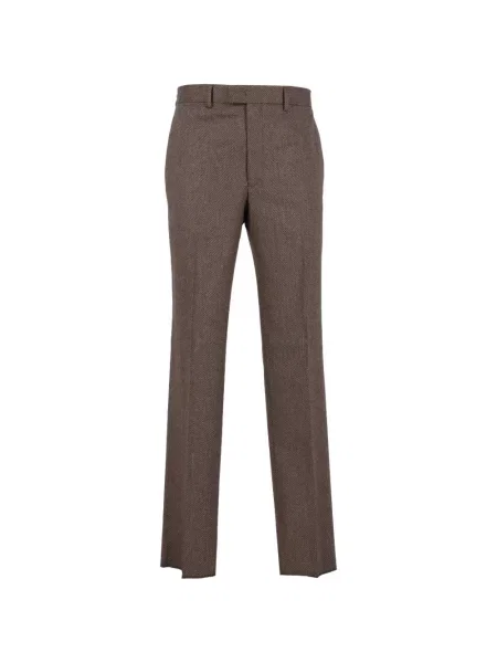 Costum Emporio Armani cu model herringbone maro