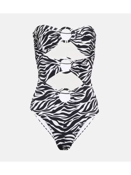 Strój kąpielowy Alexandra Miro z nadrukiem w zebrę czarny