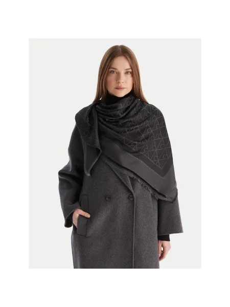 Тънък шал Calvin Klein мъжки с десен черно