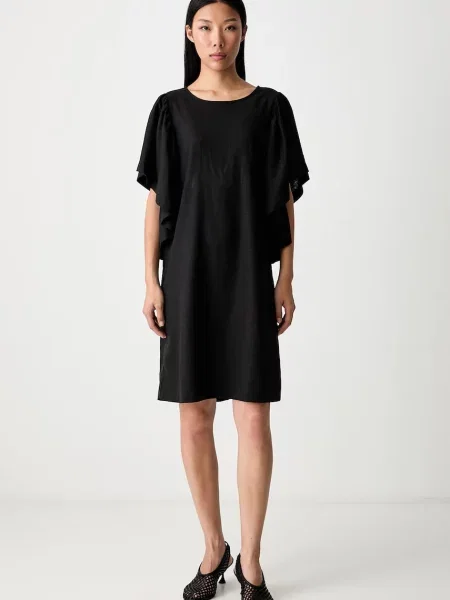 ViCOLO rochie de vară cu amestec de in negru