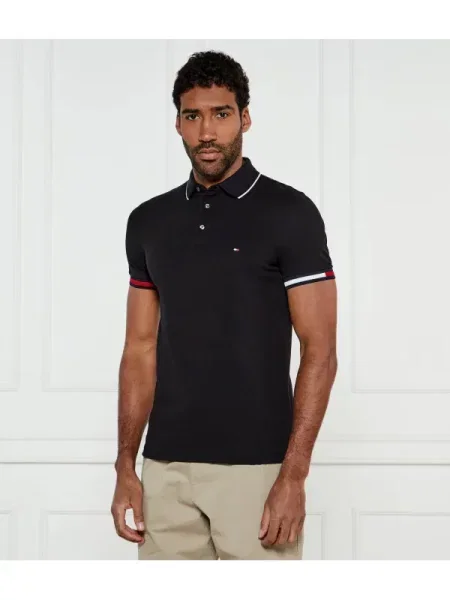 Tommy Hilfiger Pólóing Flag Cuff fekete