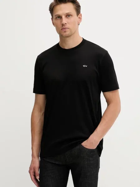 Paul&Shark tricou din Knitwear uni negru