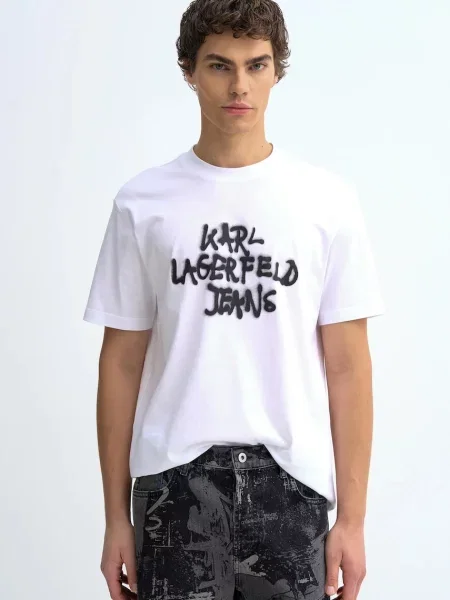Karl Lagerfeld Jeans Tricou alb