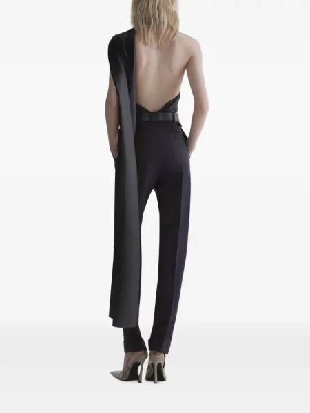 Top Mugler cu spatele deschis negru