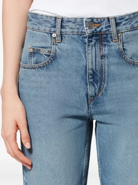 Blugi drepți Isabel Marant albastru