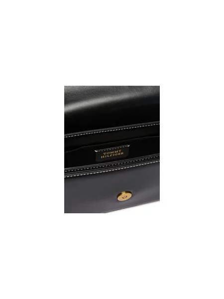Kabelka Tommy Hilfiger Script Flap Crossover Black Universal černá