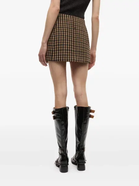 Fusta mini Ganni în carouri