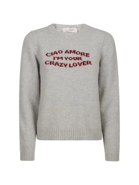 Pulover Giada Benincasa din jacard gri
