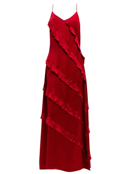 Maksi sukienka maxi Twinset bez rękawów czerwona