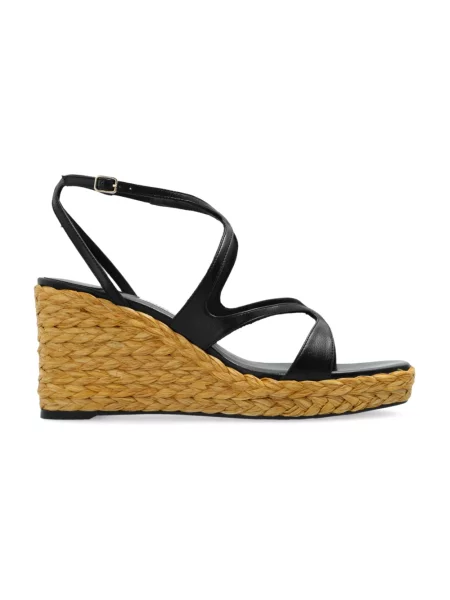 Espadryle Jimmy Choo na koturnie czarne