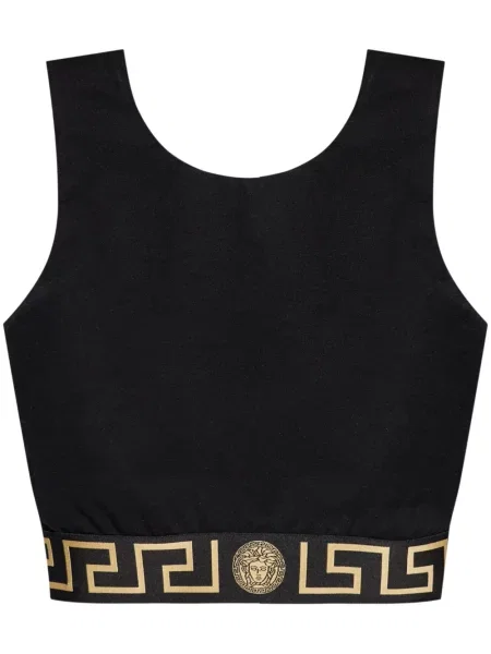 Cropp top Versace cu imagine negru