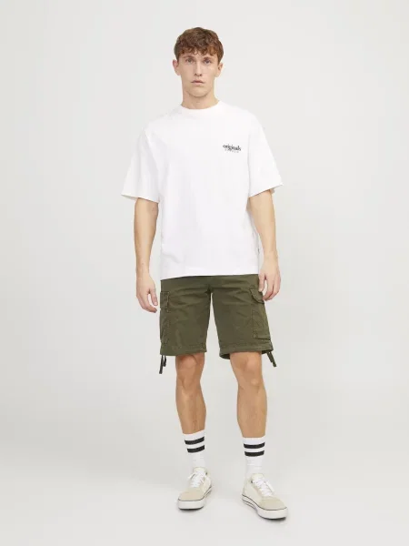 Jack&Jones Medžiaginiai šortai Cole Žalia chaki