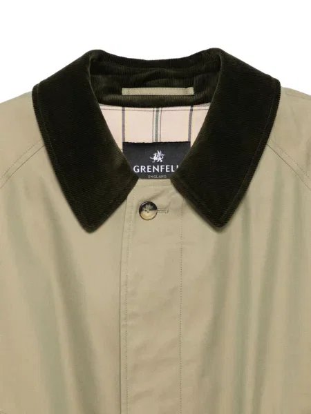 Palton Grenfell de catifea verde