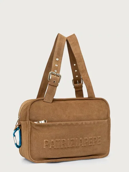 Patrizia Pepe Geantă shopper | piele întoarsă bej