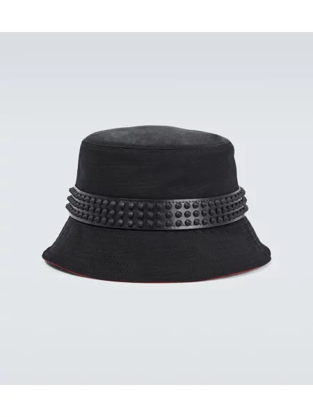 Pălărie Christian Louboutin din canvas negru