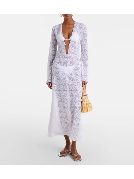 Rochie Oseree din dantelă alb