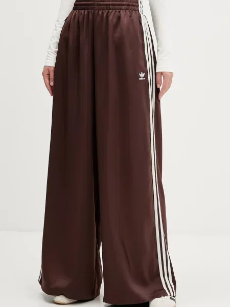 Donji dio trenirke adidas Originals Satin Tp Wl s aplikacijom smeđa