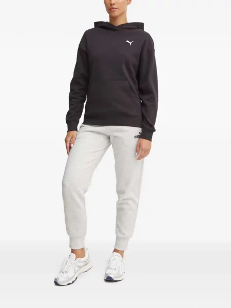 Hanorac cu glugă Puma cu broderie negru