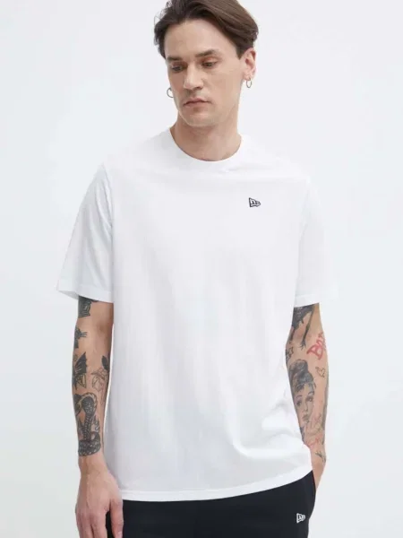 Тениска New Era с апликация бяло