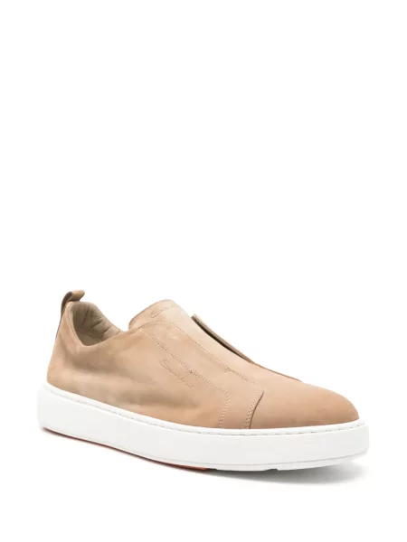 Pantofi loafer Santoni din piele de căprioară