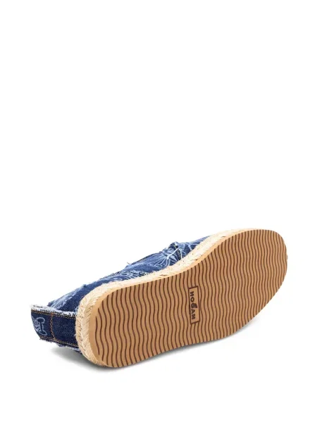 Espadrile Hogan cu model floral cu imagine albastru