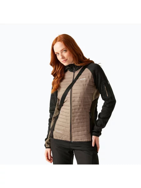 Hybridní bunda Regatta Newhill Hybrid mocha/black černá
