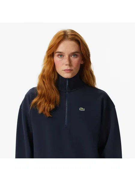 Lacoste Bluza Z Piki Na Ze Stójką granatowa