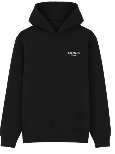 Bluza z kapturem dziecięca Balmain czarna