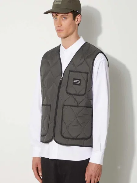 Елек Awake NY Quilted Vest мъжки преходен модел сиво