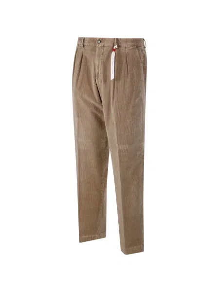Pantaloni Santaniello de catifea cord maro