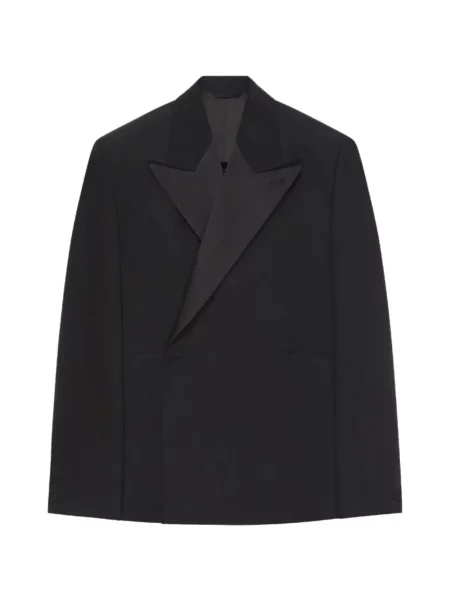 Costum Givenchy din satin cu rever negru