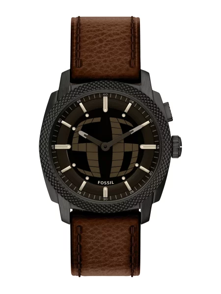 FOSSIL Analógové hodinky / čierna hnedá