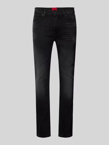 Jeansy o kroju extra slim fit z 5 Hugo czarne