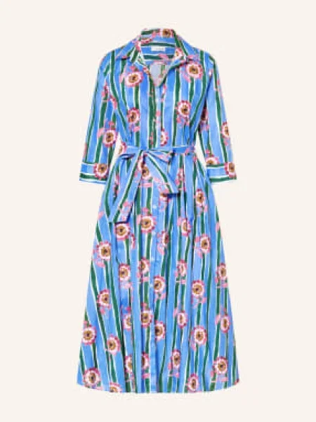 Rossana Diva Sukienka Koszulowa Z Rękawami blau niebieska