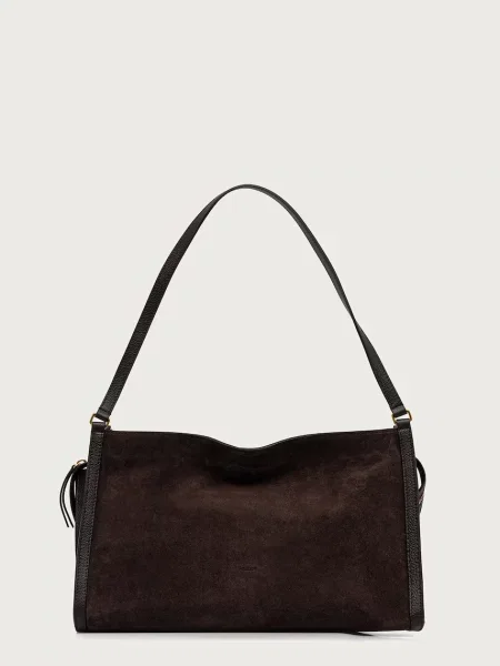 Geantă shopper Pollini din piele maro