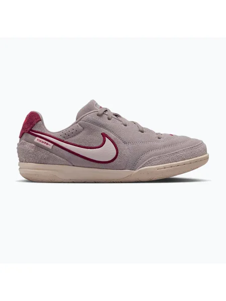 Кросівки футбольні Nike Tiempo Streetgato Premium Jr moon particle/team red/chalk червоні