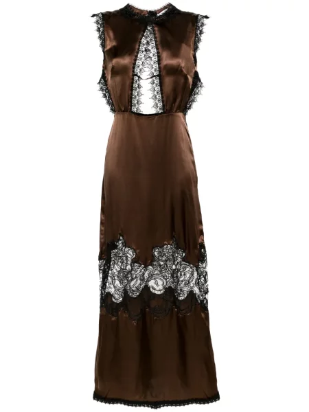 Rochie maxi Viktor & Rolf de mătase de costum negru